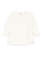 Cardigan per neonata Paz Rodríguez beige con orlo smerlato 009-123100 60 H94 PaZ RODRIGUEZ KIDS 