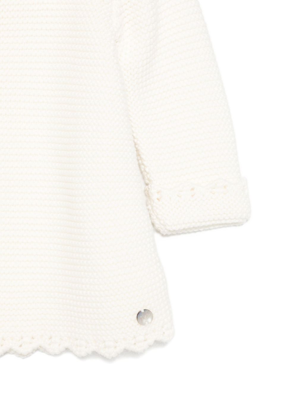 Cardigan per neonata Paz Rodríguez beige con orlo smerlato 009-123100 60 H94 PaZ RODRIGUEZ KIDS 
