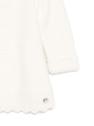 Cardigan per neonata Paz Rodríguez beige con orlo smerlato 009-123100 60 H94 PaZ RODRIGUEZ KIDS 