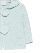 Cardigan per neonato Paz Rodríguez verde con pompon 012-112955 031 H56 PaZ RODRIGUEZ KIDS 