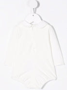Body in cotone per neonata Paz Rodriguez bianco con cuciture decorative 020-99843J 6060 PaZ RODRIGUEZ KIDS 