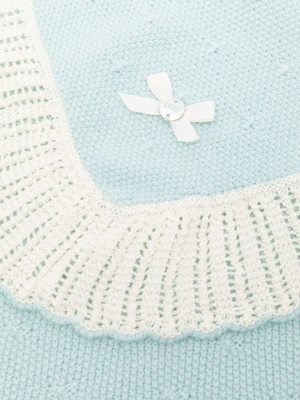 Coperta per neonati Paz Rodrìguez verde con rifiniture all'uncinetto 029-112950 031 H56 PaZ RODRIGUEZ KIDS 