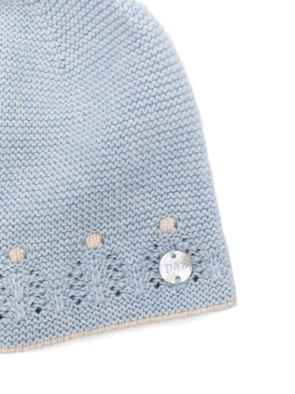 Berretto per neonati Paz Rodrìguez azzurro con occhielli 040-123090 8073 H94 PaZ RODRIGUEZ KIDS 
