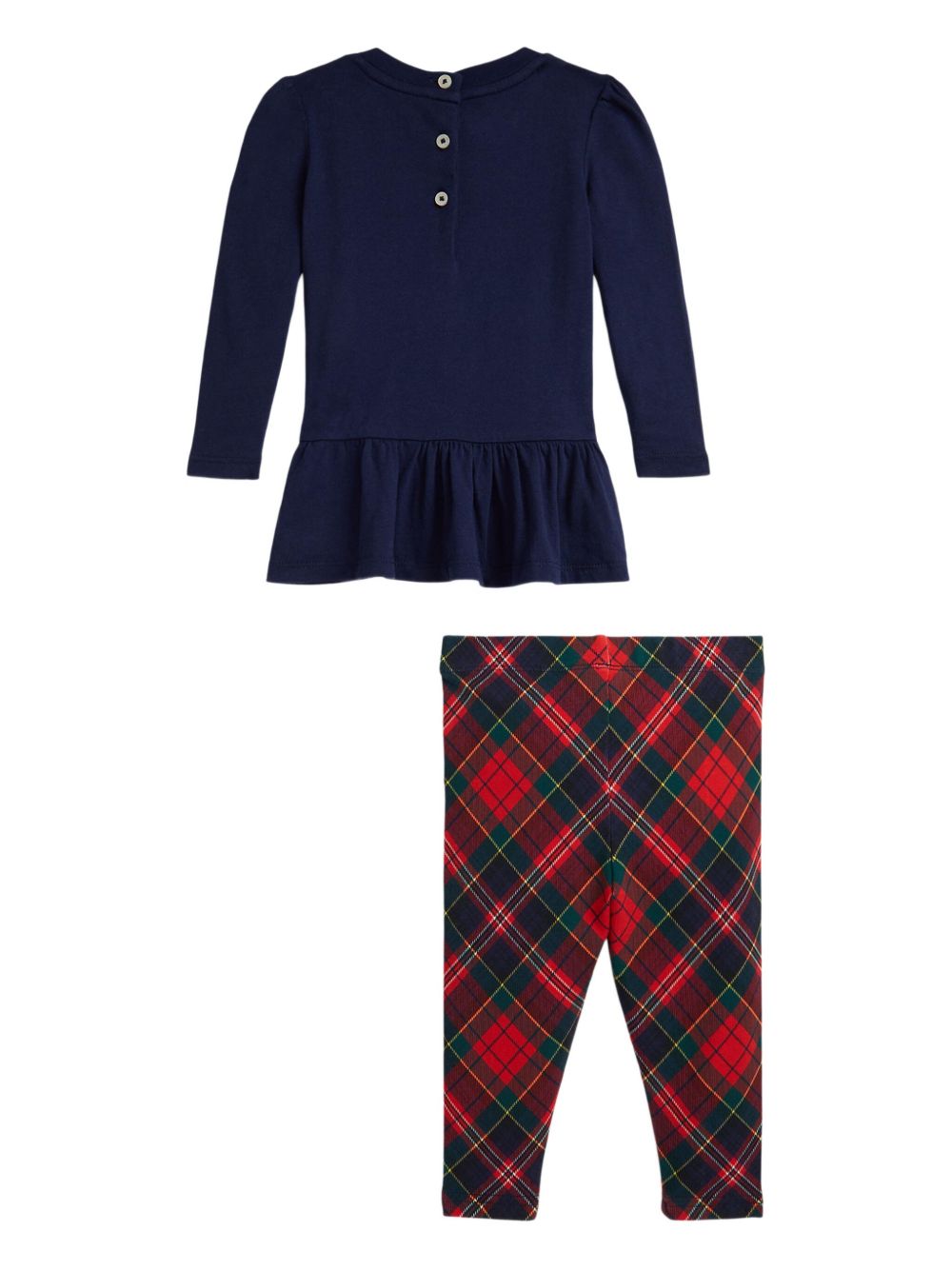 Set t-shirt e pantaloni per neonata Polo Ralph Lauren Kids blu con stampa tartan 310978925 001 Ralph Lauren kids 