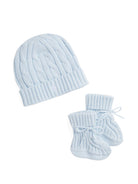 Set berretto e stivali per neonato Polo Ralph Lauren Kids azzurri con polsini a coste 320P01426 001 Ralph Lauren kids 