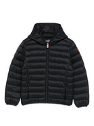 Piumino per bambino Save The Duck Kids nero con applicazione J30650B GIGA21 10000 SAVE THE DUCK KIDS 