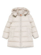 Cappotto per bambina Save The Duck Kids Tiri beige con effetto opaco J40270G MEGA21 40019 SAVE THE DUCK KIDS 