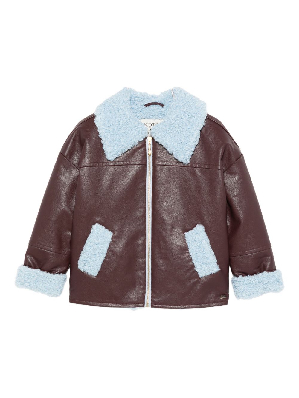 Giubbino per bambina Scotch & Soda Kids marrone con chiusura con cerniera 180723 201 SCOTCH&SODA KIDS 