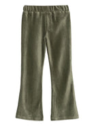 Pantaloni svasati per bambina Scotch & Soda Kids verdi con tasche laterali a fessura 180761 301 SCOTCH&SODA KIDS 