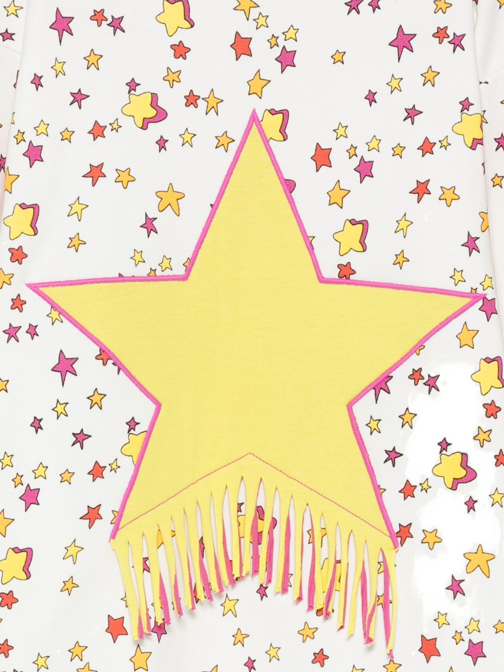 Abito per bambina Stella McCartney Kids bianco con stampa stelle e frange TX1B60 Z3092 103MC STELLA McCARTNEY KIDS 