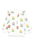 Felpa per neonata Stella McCartney Kids bianco con stampa floreale e cappuccio TX4030 Z3208 101MC STELLA McCARTNEY KIDS 