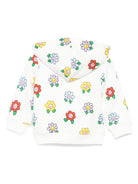 Felpa per neonata Stella McCartney Kids bianco con stampa floreale e cappuccio TX4030 Z3208 101MC STELLA McCARTNEY KIDS 