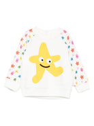Felpa per neonata Stella McCartney Kids bianco con stampa grafica TX4050 Z3059 101 STELLA McCARTNEY KIDS 