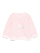 Felpa per neonata Stella McCartney Kids rosa con stampa di uccelli TX4100 Z3059 511 STELLA McCARTNEY KIDS 