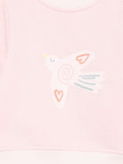 Felpa per neonata Stella McCartney Kids rosa con stampa di uccelli TX4100 Z3059 511 STELLA McCARTNEY KIDS 