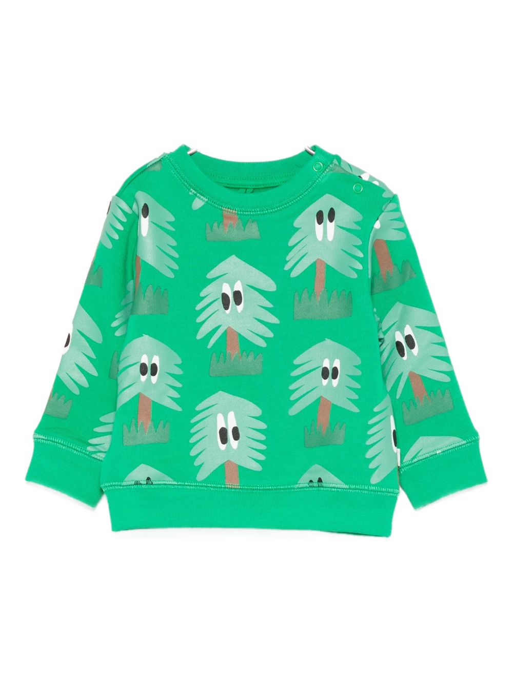 Felpa per neonato Stella McCartney Kids verde con stampa alberelli TX4600 Z3161 712MC STELLA McCARTNEY KIDS 