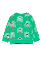 Felpa per neonato Stella McCartney Kids verde con stampa alberelli TX4600 Z3161 712MC STELLA McCARTNEY KIDS 