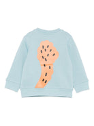 Felpa per neonato Stella McCartney Kids azzurro con stampa animalier TX4610 Z3059 670 STELLA McCARTNEY KIDS 