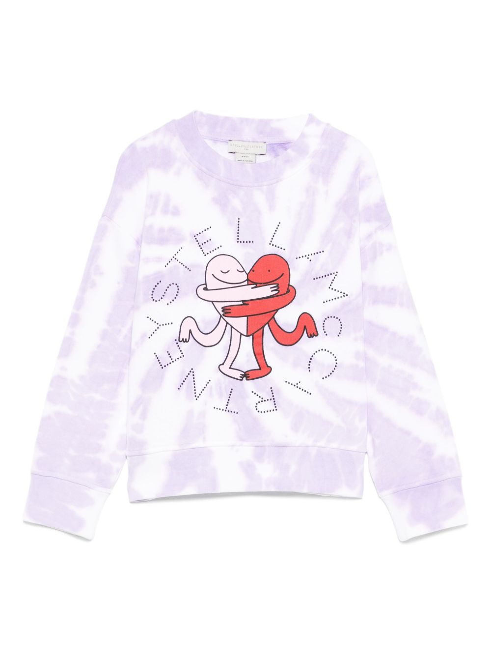 Felpa per bambina Stella McCartney Kids viola con motivo tie-dye TX4A00 Z3039 999 STELLA McCARTNEY KIDS 
