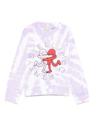 Felpa per bambina Stella McCartney Kids viola con motivo tie-dye TX4A00 Z3039 999 STELLA McCARTNEY KIDS 