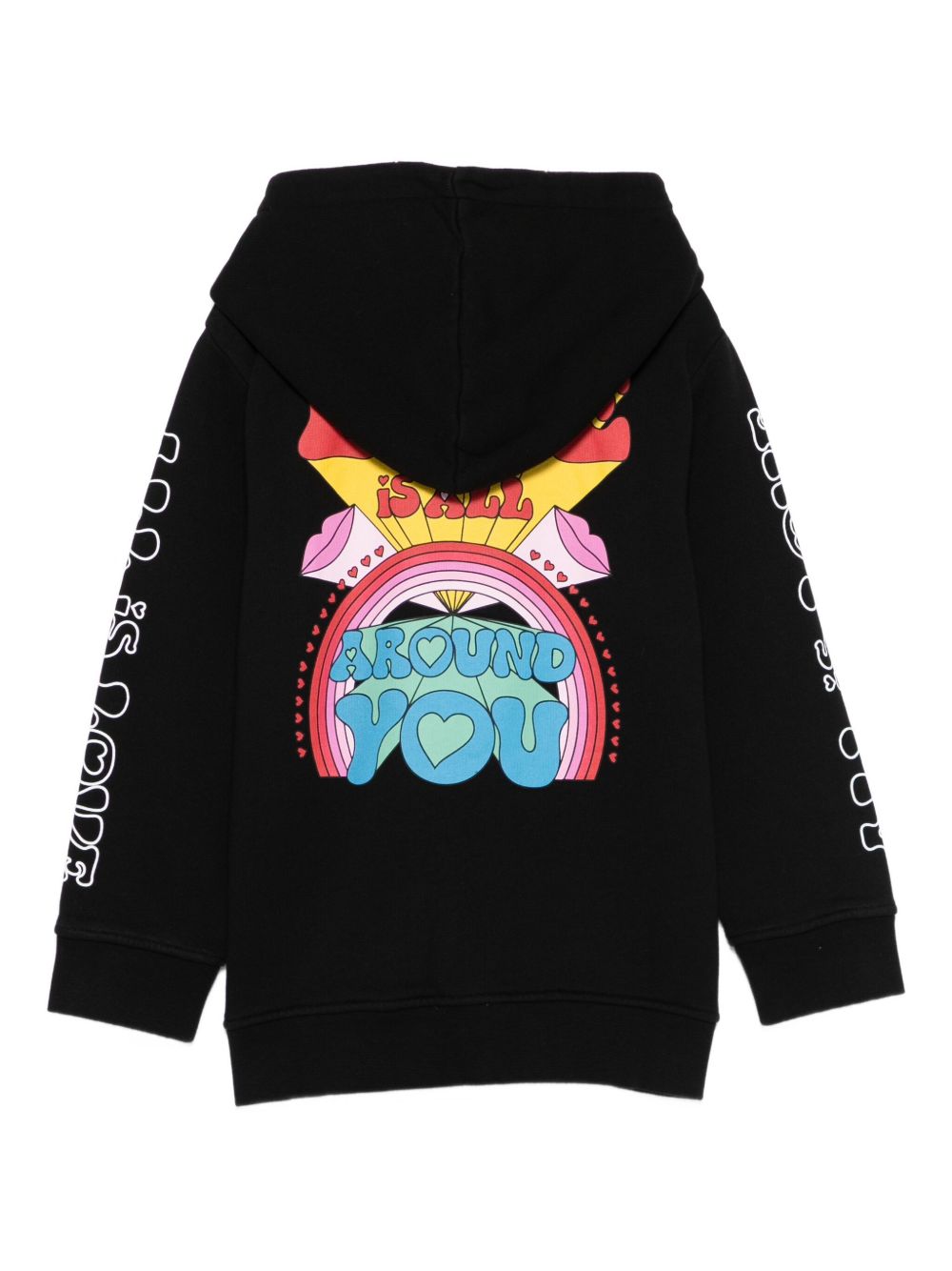Felpa per bambina Stella McCartney Kids nera con stampa a forma di cuore TX4B90 Z0453 961 STELLA McCARTNEY KIDS 
