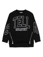 Felpa per bambina Stella McCartney Kids nero con zip laterali TX4C10 Z0453 961 STELLA McCARTNEY KIDS 