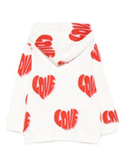 Felpa per bambina Stella McCartney Kids bianco con motivo a cuore TX4C20 Z3037 101MC STELLA McCARTNEY KIDS 