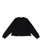 Felpa per bambina Stella McCartney Kids nera con logo ricamato sul davanti TX4C50 Z0453 961 STELLA McCARTNEY KIDS 