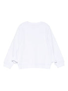 Felpa per bambina Stella McCartney Kids bianco con stampa faccina TX4C90 Z0453 100 STELLA McCARTNEY KIDS 