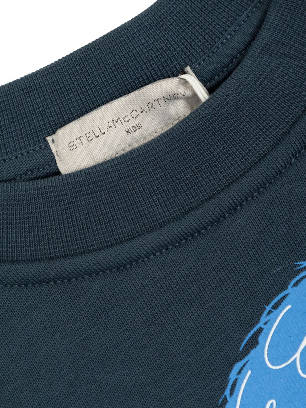Felpa per bambino Stella McCartney Kids blu con stampa mostro TX4Q50 Z0453 633 STELLA McCARTNEY KIDS 
