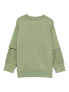 Felpa per bambino Stella McCartney Kids verde con design a strati TX4R40 Z0453 727 STELLA McCARTNEY KIDS 