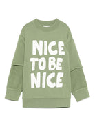 Felpa per bambino Stella McCartney Kids verde con design a strati TX4R40 Z0453 727 STELLA McCARTNEY KIDS 