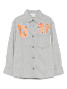Camicia per bambino Stella McCartney Kids grigio con stampa scoiattolo TX5P10 Z0522 970 STELLA McCARTNEY KIDS 