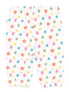 Pantaloni sportivi per neonata Stella McCartney Kids bianco con stelle all-over TX6050 Z3209 101MC STELLA McCARTNEY KIDS 