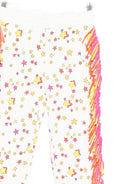 Pantaloni sportivi per bambina Stella McCartney Kids bianco con stampa stelle e frange TX6B60 Z3092 103MC STELLA McCARTNEY KIDS 