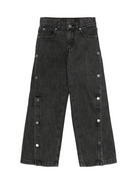 Jeans per bambina Stella McCartney Kids in denim nero con bottoni sulla gamba TX6D40 Z0746 961 STELLA McCARTNEY KIDS 