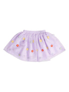 Gonna per neonata Stella McCartney Kids lilla in tulle con ricamo floreale TX7001 Z3217 522EM STELLA McCARTNEY KIDS 