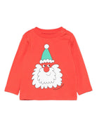 T-shirt per neonato Stella McCartney Kids rosso con stampa Santa TX8610 Z0434 421 STELLA McCARTNEY KIDS 