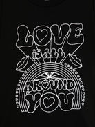T-shirt per bambini Stella McCartney Kids nera con stampa sul davanti TX8C01 Z0434 961 STELLA McCARTNEY KIDS 