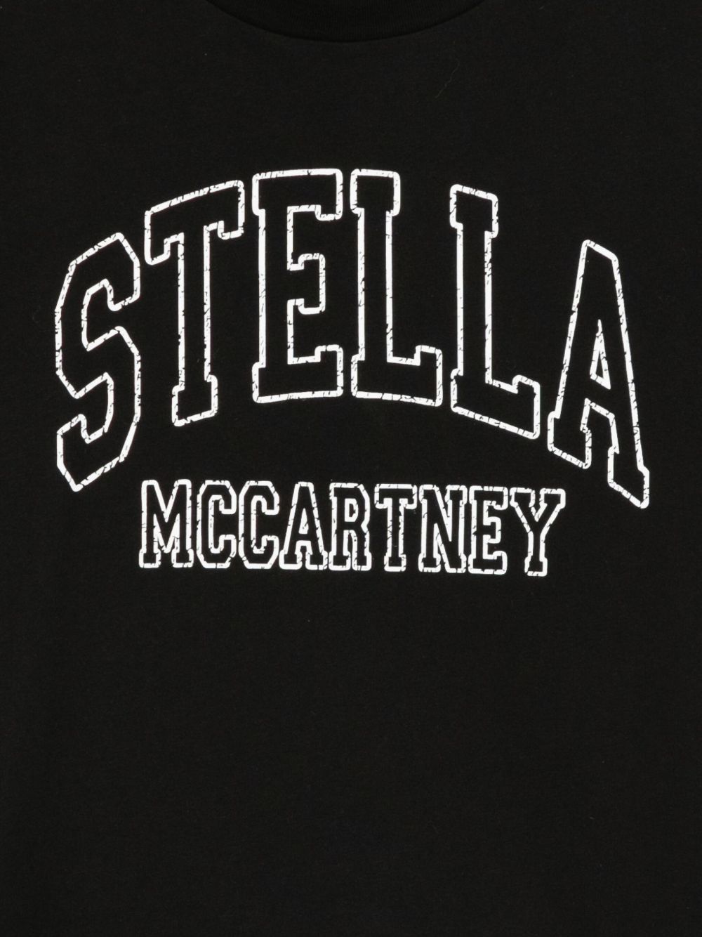 T-shirt per bambini Stella McCartney Kids nera con logo sul davanti TX8C31 Z0434 961 STELLA McCARTNEY KIDS 