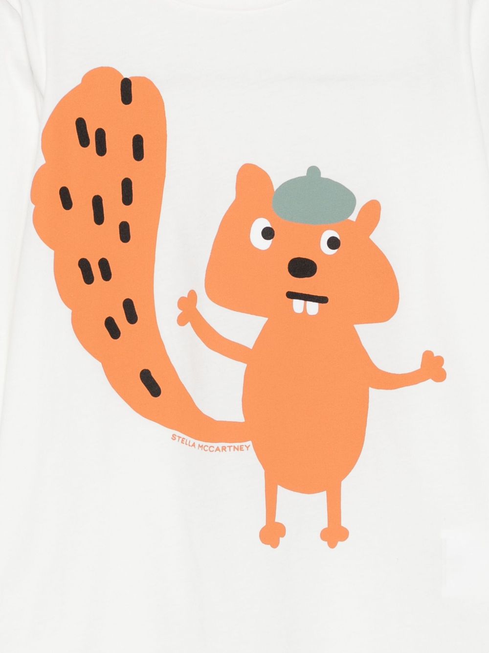 T-shirt per bambino Stella McCartney Kids bianco con stampa scoiattolo TX8R20 Z0434 101 STELLA McCARTNEY KIDS 
