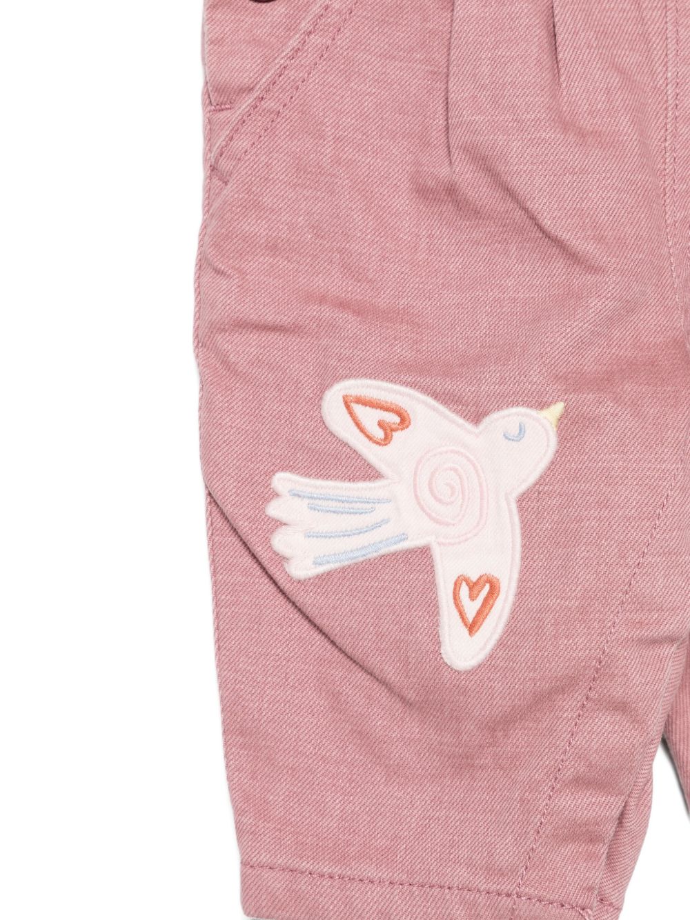 Salopette per neonata Stella McCartney Kids rosa con ricamo uccelli TXA012 Z0156 51I STELLA McCARTNEY KIDS 