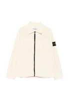Giubbino per bambino Stone Island Junior bianco con cerniera K2S161200003S0199 V0093 STONE ISLAND KIDS 