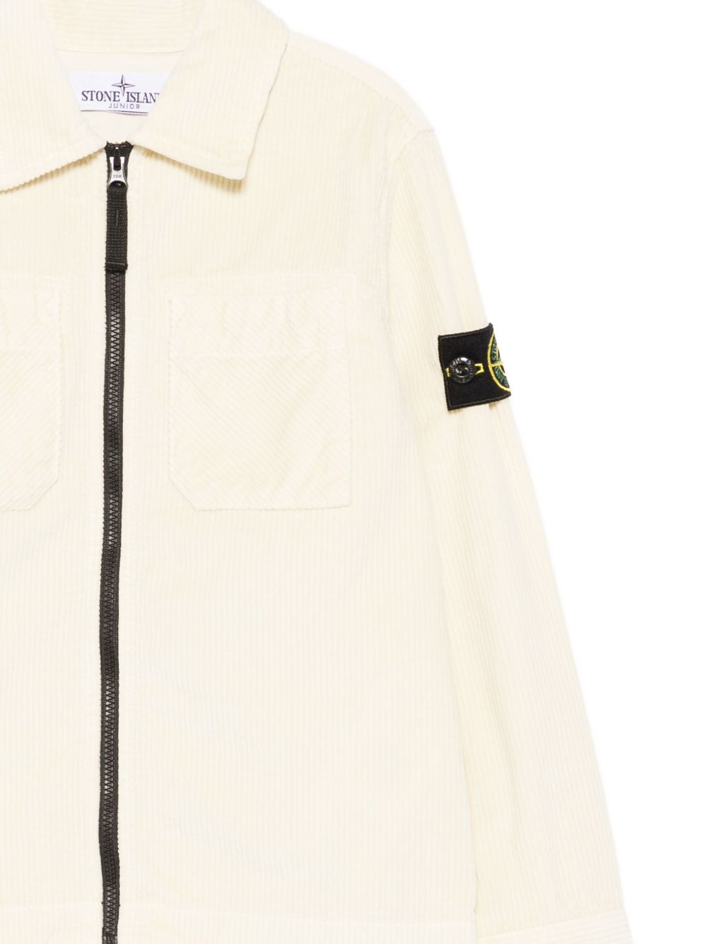 Giubbino per bambino Stone Island Junior bianco con cerniera K2S161200003S0199 V0093 STONE ISLAND KIDS 