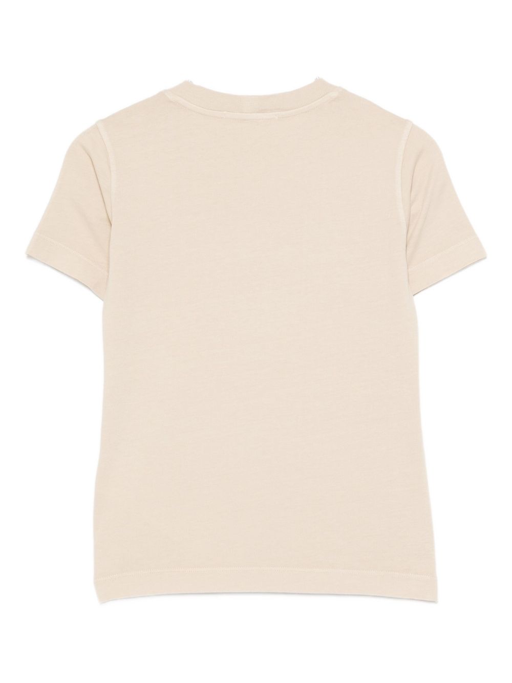 T-shirt per bambino Stone Island Junior beige con caratteristico logo sul davanti K2S162100008S0264 V0095 STONE ISLAND KIDS 