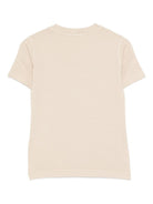 T-shirt per bambino Stone Island Junior beige con caratteristico logo sul davanti K2S162100008S0264 V0095 STONE ISLAND KIDS 