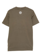 T-shirt per bambino Stone Island Junior verde con stampa del logo K2S162100010S0259 V0054 STONE ISLAND KIDS 