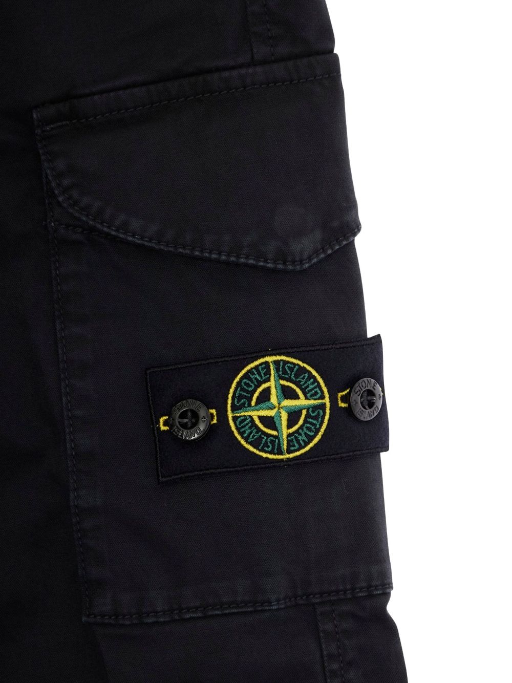 Cargo per bambino Stone Island Junior nero con tasche K2S163100004S0198 V0129 STONE ISLAND KIDS 