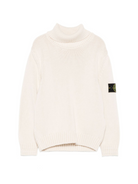 Maglione per bambino Stone Island Junior bianco con collo alto K2S165100018S01A2 V0099 STONE ISLAND KIDS 