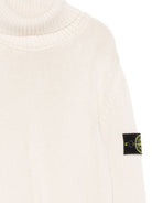 Maglione per bambino Stone Island Junior bianco con collo alto K2S165100018S01A2 V0099 STONE ISLAND KIDS 